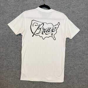 Born Primitive Shirt Mens Small White Home Of The Brave Tshirt Crewneck‎ Casual